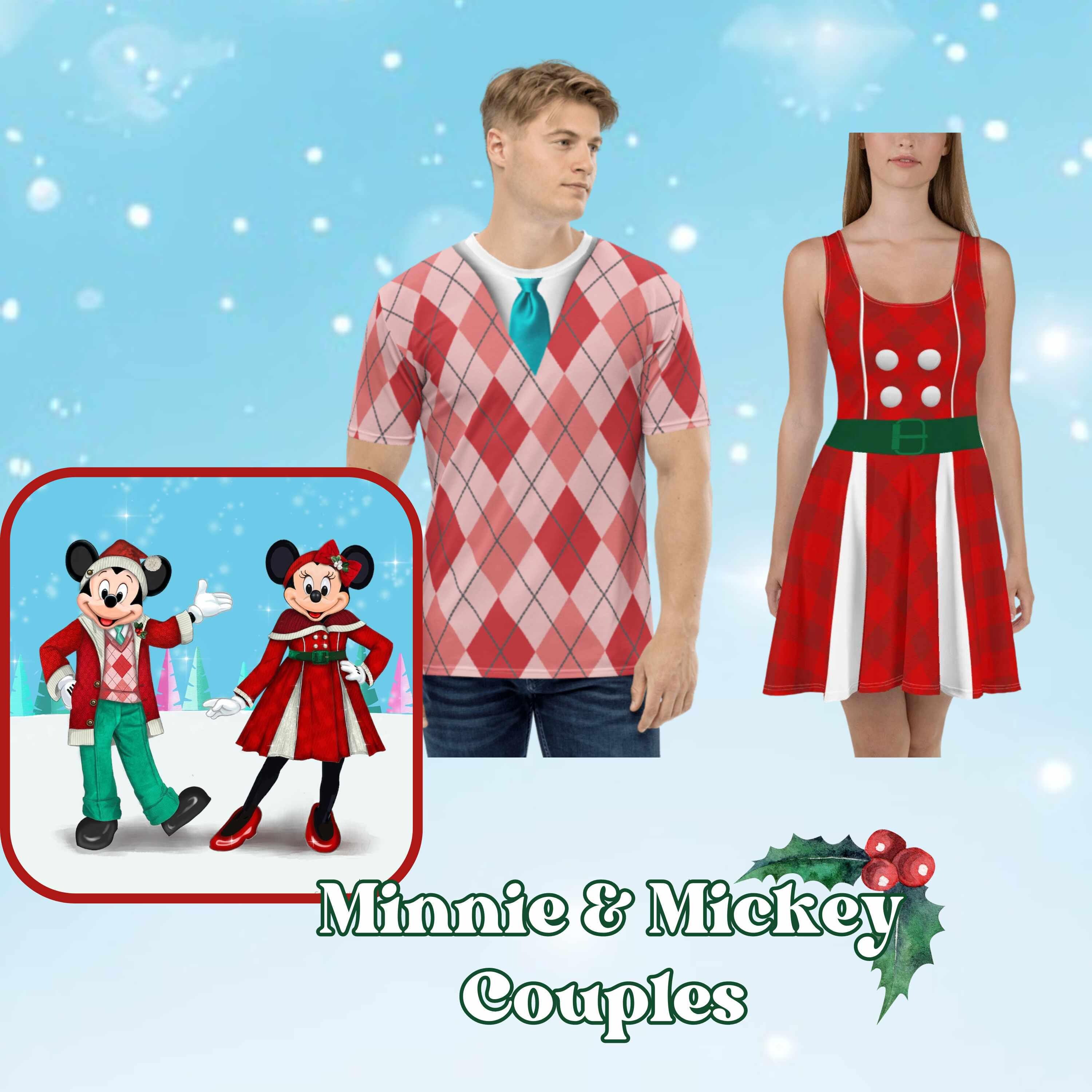 minnie mouse christmas dress for adults Minnie Mouse Christmas Dress Womens Long Sleeve Midi Dress Disney Bounding  Cosplay Holidays Snowflakes