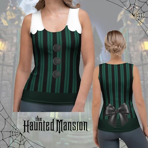 Haunted Mansion womens tank Top Disney Halloween cosplay costume Ghost Host shirt run Disney