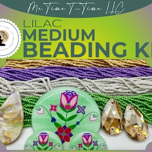 Kit scatola di perline medie, opzione lilla, kit cordino, kit per perline multi-progetto tutto in uno, perline da rocailles misura 11, materiale per perline, pronto per la spedizione.