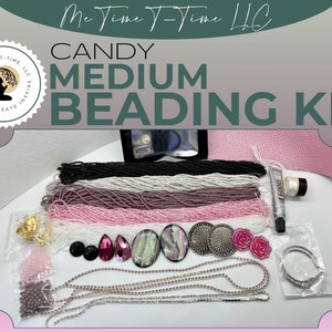 Medium Bead Box Kit, Candy Option, Lanyard Kit, Beads, All-in-One Multi-Beading Kit, Size 11 Seed Beads, Bead Supplies, Ready to Ship.