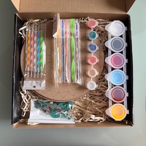 DIY Mandala art kit for beginners,pre marked mandala base,mandala wall art,DIY  art kit,Dot mandala kit,ready to paint,