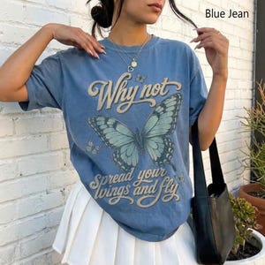 Vintage Hilary Duff Shirt Why Not Butterfly Comfort Colors Shirt, Gift For Woman and Man Unisex T-Shirt image 6