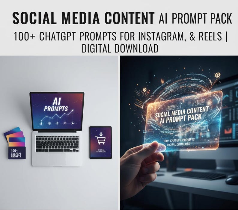 AI Social Media Prompts: 100+ Chatgpt Ideas for Content (digital ...
