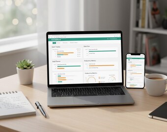 Personal Growth Excel Dashboard | Habit Tracker & Goal Planner | Productivity Template | Digital Download