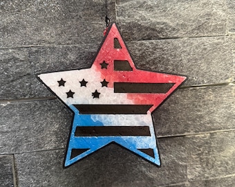 Flag Star Freshie