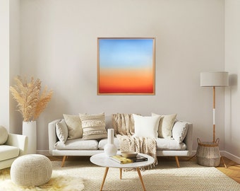 Gorgeous Gradients - Lapis Redwood #1, jung modern Kunst abstraktes Bild fürs Wohnzimmer,  Acryl  auf Leinwand, 100 x 100 cm, Original