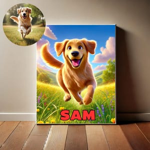 Custom Dog Cartoon Portrait - A Unique and Memorable Gift Idea, Personalized Digital Pet Artwork, Funny Dog Gift, Digital Download