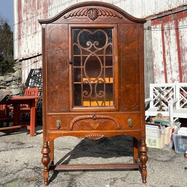 Antique Jacobean Curio Cabinet