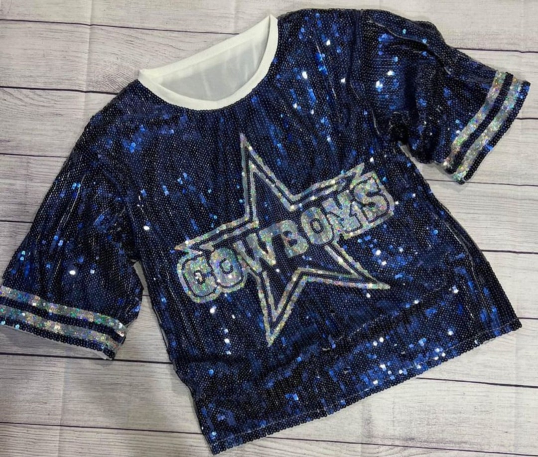 Sequin Top Dallas Cowboys Etsy