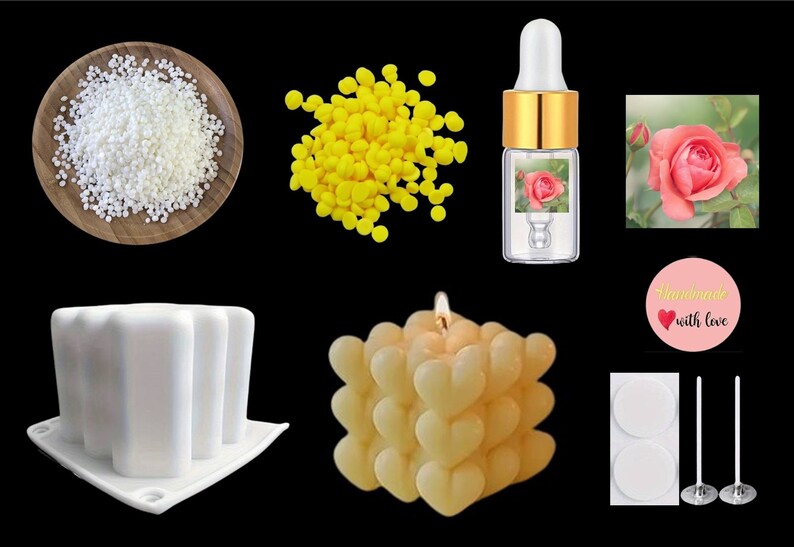 Great Candle Making Set Bubble Hearts Candle to Make Yourself With