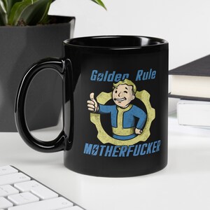 Fallout Game and TV Show Inspired Black Glossy Mug - Gamer Gift