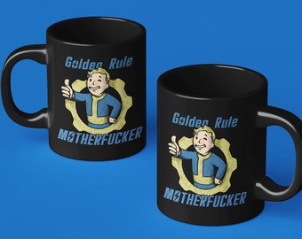 Fallout Game and TV Show Inspired Black Glossy Mug - Gamer Gift