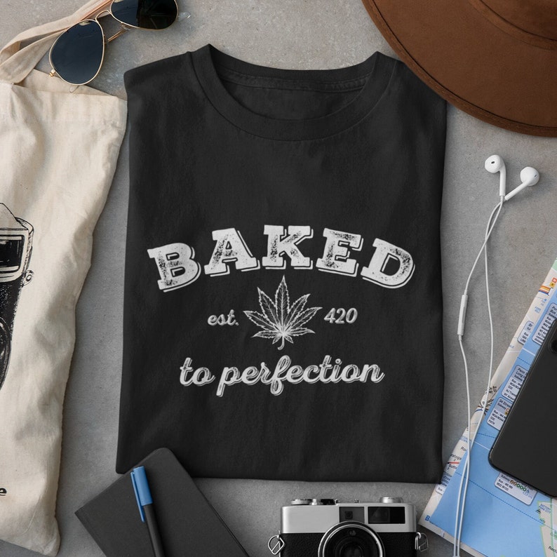 Fun Cannabis Lover Tee, 420 Baking Shirt, Weed Leaf Graphic, Pothead ...