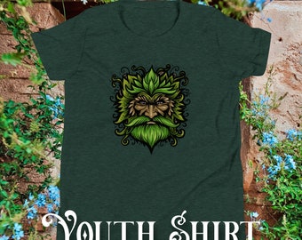 May Day Green Man Youth Short Sleeve T-Shirt