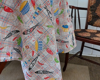 Portuguese 101&quot;×55.5&quot;(2.57× 1.41) tablecloth, Decorative tablecloth, Kitchen tablecloth, Portuguese image, Portuguese sardine