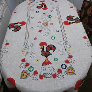 Tablecloth 58&quot;×95.7&quot;(1.47×2.44cm), Decorative tablecloth, Portuguese decor, Kitchen tablecloth.