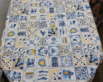 Tablecloth 60&quot;×100.8&quot;(1.53×2.57),Decorative tablecloth, Portuguese tablecloth, Kitchen tablecloth, Portuguese cotton,Gift.