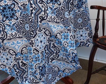 Tablecloth 94&quot;×59&quot;(2.40×1.50cm), Decorative tablecloth, Portuguese cotton, Gift from Portugal, Traditional tablecloth from Portugal.