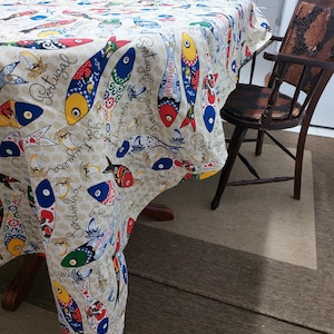 Kitchen Tablecloth ,Decorative tablecloth, Portuguese tablecloth, Kitchen gift.