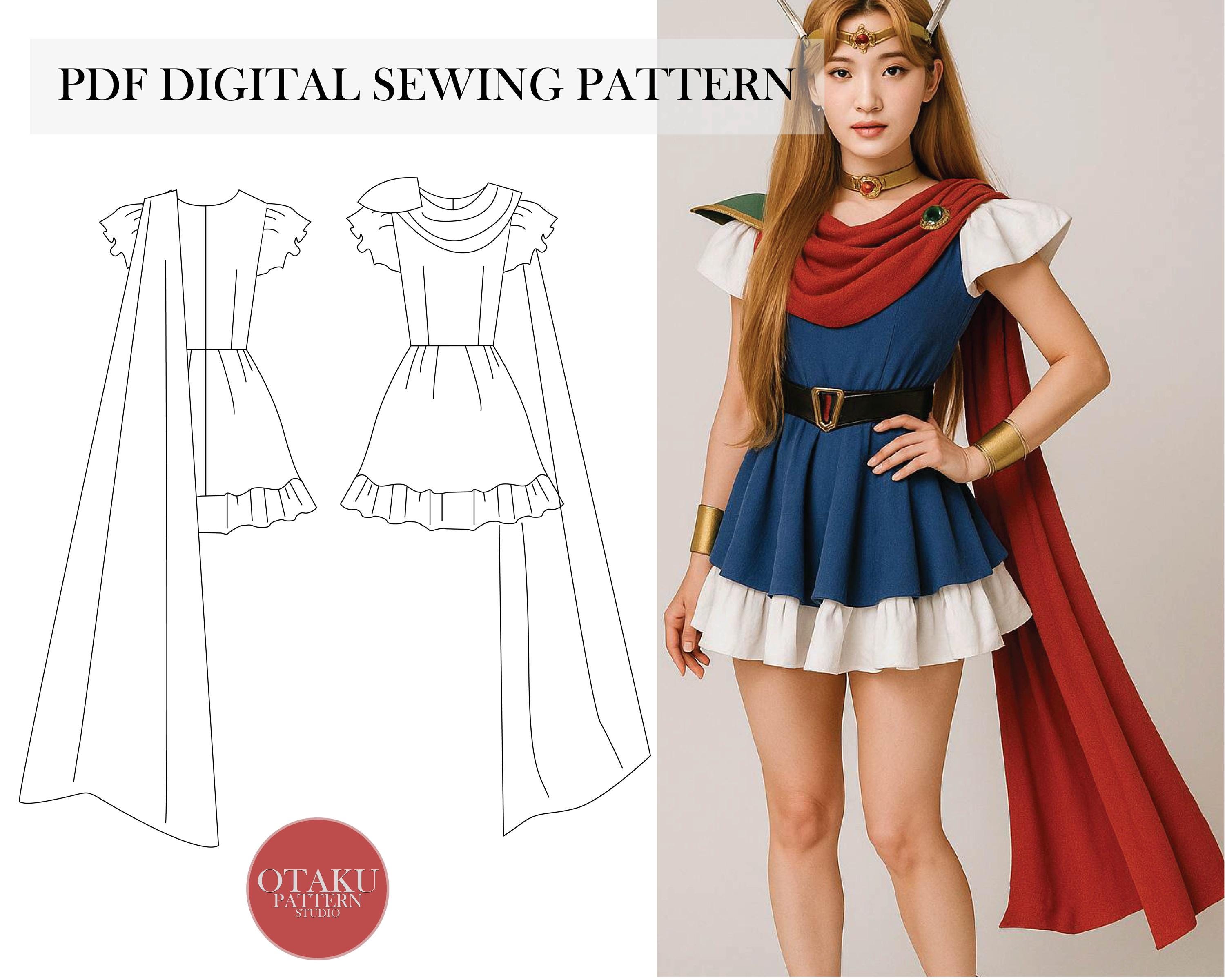 Cosplay Pattern Paper Princess Cosplay Dress Sewing Pattern: Anime Inspired Regal Gown (PDF ...