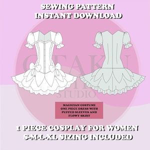 Magical Girl Cosplay Costume PDF Sewing Pattern | DIY Custom Cosplay Outfit