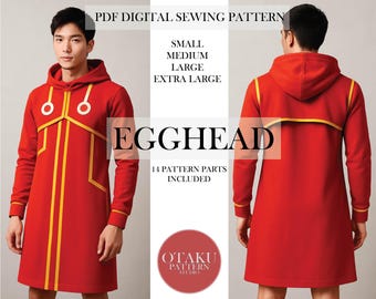 Egghead Cosplay Sewing Pattern: Anime Bolero Hoodie & Sleeveless Shirt (Digital PDF)
