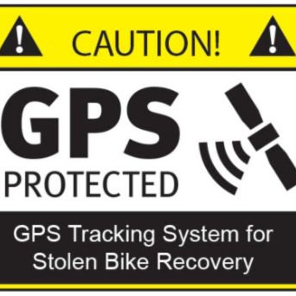 GPS Tracking  SVG Files  | GPS Bicycle Sticker Alarm Warning| Bike Scooter Security Tracker | GpsTracking svg | png | ai