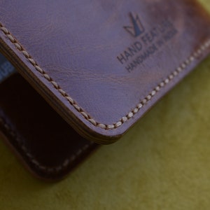 Cartera de hombre, cartera hecha a mano, cartera de cuero, cartera de cuero hecha a mano, cartera, cosida a mano, cartera de regalo para hombre, cartera bifold