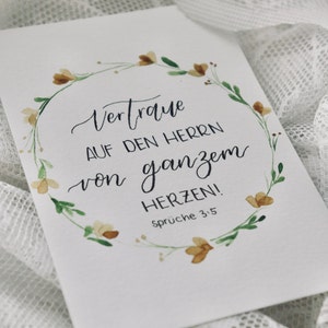 VERTRAUE auf den HERRN Karte