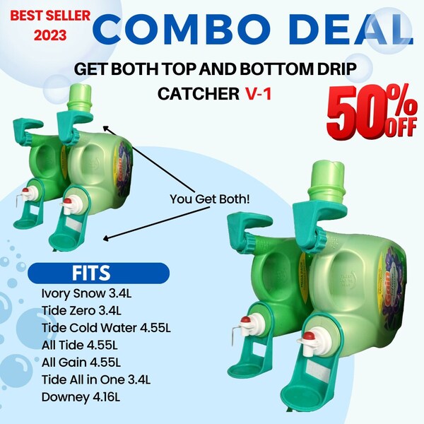 Get Both Top and Bottom Laundry Drip Catcher Holder - You Get Both for the Price of One!