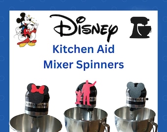 Disney Edition KitchenAid Spinning Mickey and Minnie Mouse, Walt Disney Kitchen Aid Handcrafted Stand Mixer Hub Cover Decoration