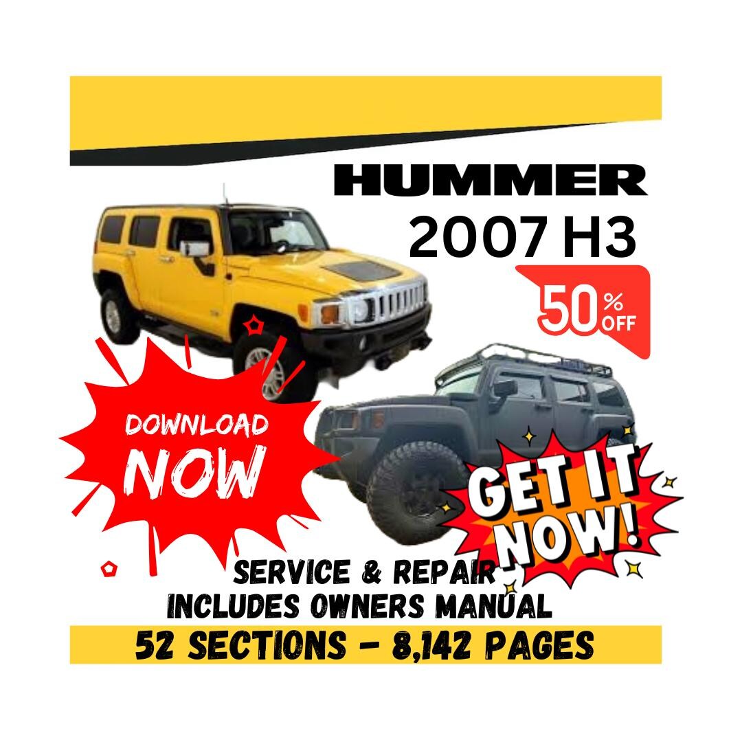 【絶版書籍】Model165 Hummer マニュアル 2007 Hummer H3 Service Manual & Owners Manual Combo - 8,142