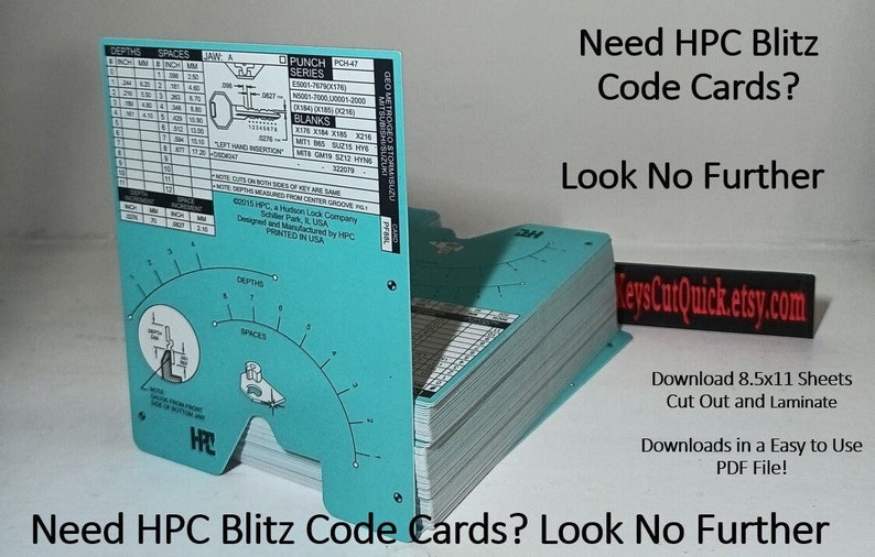 HPC Code Cards DYI Download 125 Card Deck for Hpc 1200CMB, 1200 Cmbx ...