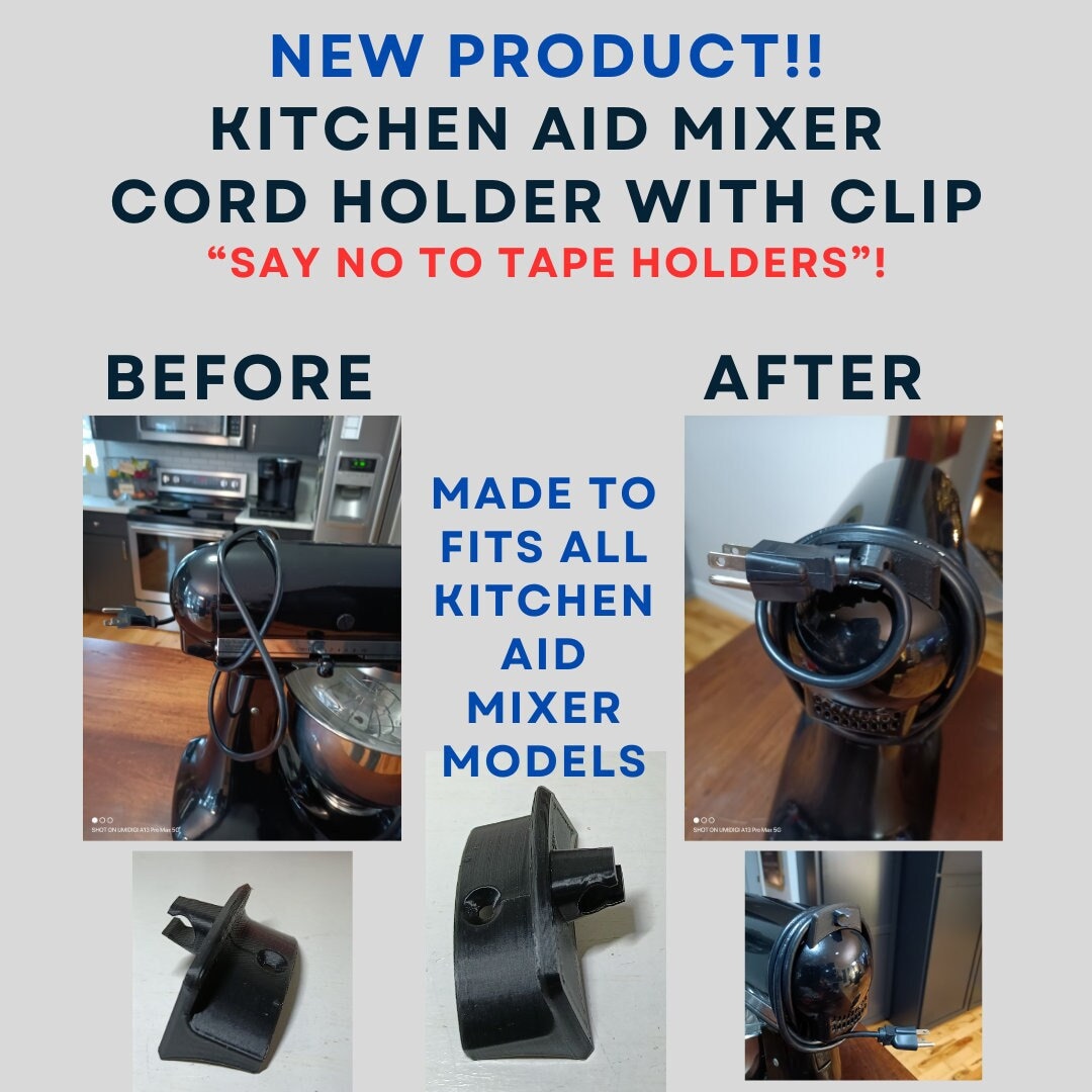 IFLYTEL Upgraded Cord Organizer for Kitchen Appliances, 5 PCS Black Soft  Silicone Cord Wrapper/Cord Holder for Most Kitchen Appliances Stick on