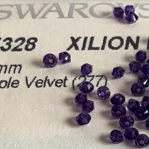 Swarovski Crystal 3mm Purple Velvet 1440 pcs - Bicone Beads - Brand New Genuine Swarovski - Whole Pack