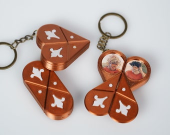 Secret Heart Puzzle Keyring - The illusionist 3d Printed