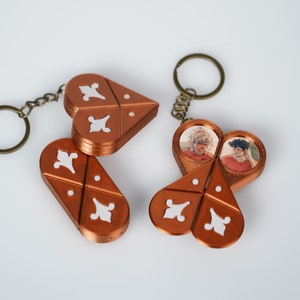 Secret Heart Puzzle Keyring The illusionist 3d Printed image 1