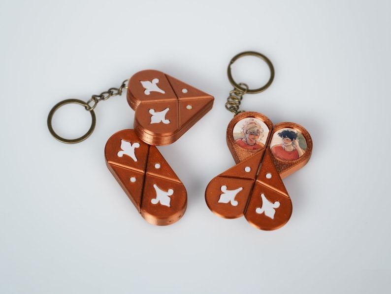 Secret Heart Puzzle Keyring The illusionist 3d Printed image 1