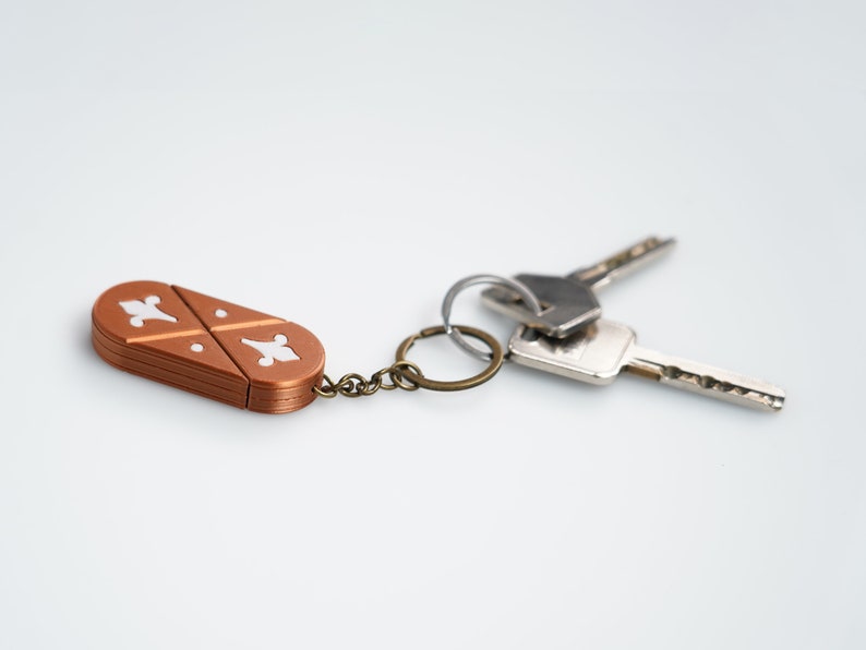 Secret Heart Puzzle Keyring The illusionist 3d Printed image 4