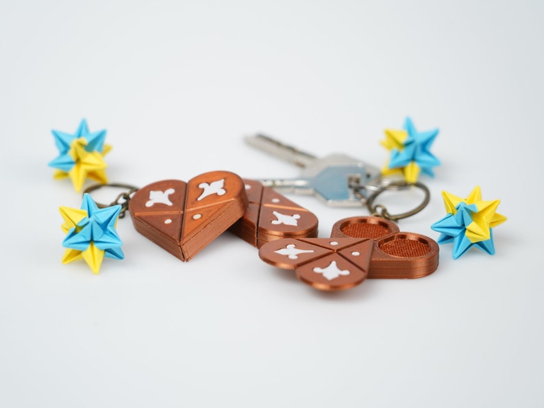 Secret Heart Puzzle Keyring The illusionist 3d Printed image 6