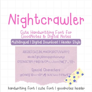 Neat handwritten for goodnotes header font , handwriting font, student font, Digital planner font, Procreate font ,neat font, canva font