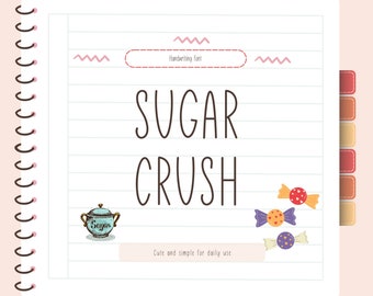 Sugar Crush handgeschriebene Schrift, ordentliche Notizen (TTF, OTF)