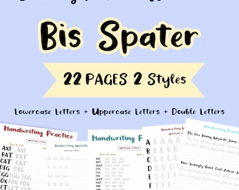 Handschrift Übungsblätter für Schreibschrift (PDF-Datei)