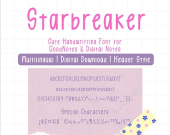 Hübsche, handgeschriebene Schrift für GoodNotes, Canva, Procreate (Digitaler Download)