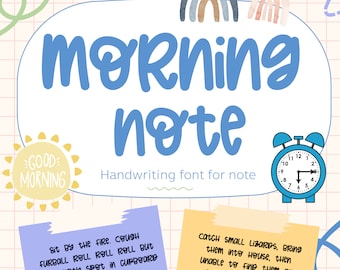 Handschriftliche Schriftart, Studentenschriftart, Goodnotes-Schriftart, Digitale Planerschriftart, Schriftarten-Download, Procreate-Schriftart, ordentliche Schriftart, Canva-Schriftart, Schriftarten
