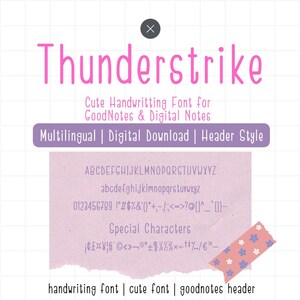 Neat handwritten for goodnotes header font , handwriting font, student font, Digital planner font, Procreate font ,neat font, canva font