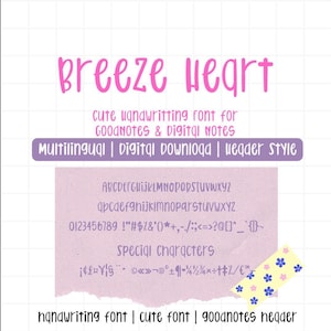 Neat handwritten for goodnotes header font , handwriting font, student font, Digital planner font, Procreate font ,neat font, canva font