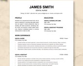 ATS Compliant Dental Nurse Resume Template Word, Pages, Google Docs, Dental Resume Template, Nurse CV Template, RN Resume, Doctor Resume
