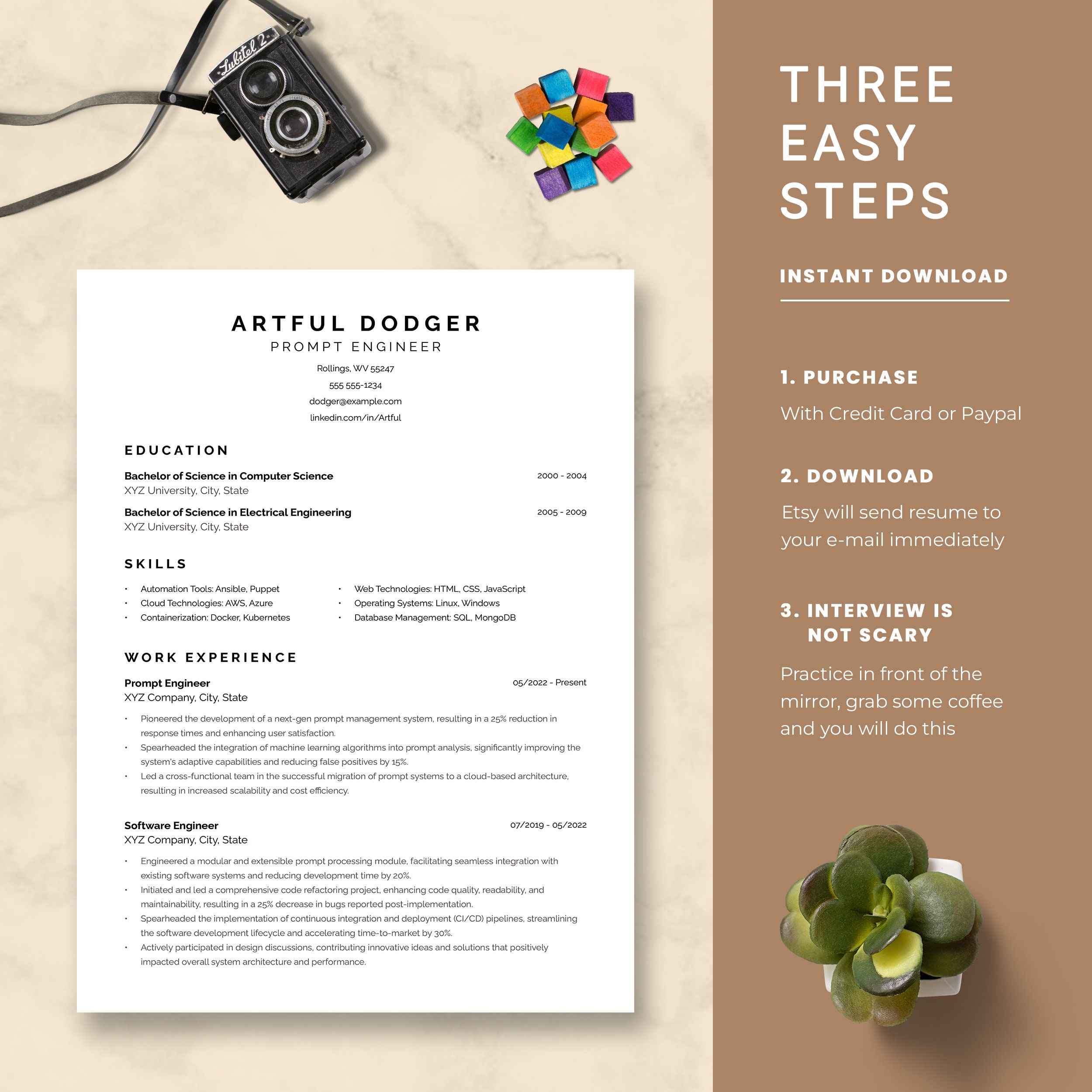 Prompt Engineer Cv ATS Friendly Chatgpt Prompt Engineer Resume Template Word, Google Docs ...