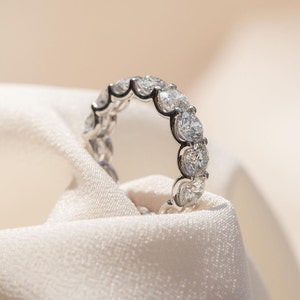 バーセッティングダイヤモンド結婚指輪、14Kソリッドゴールド
